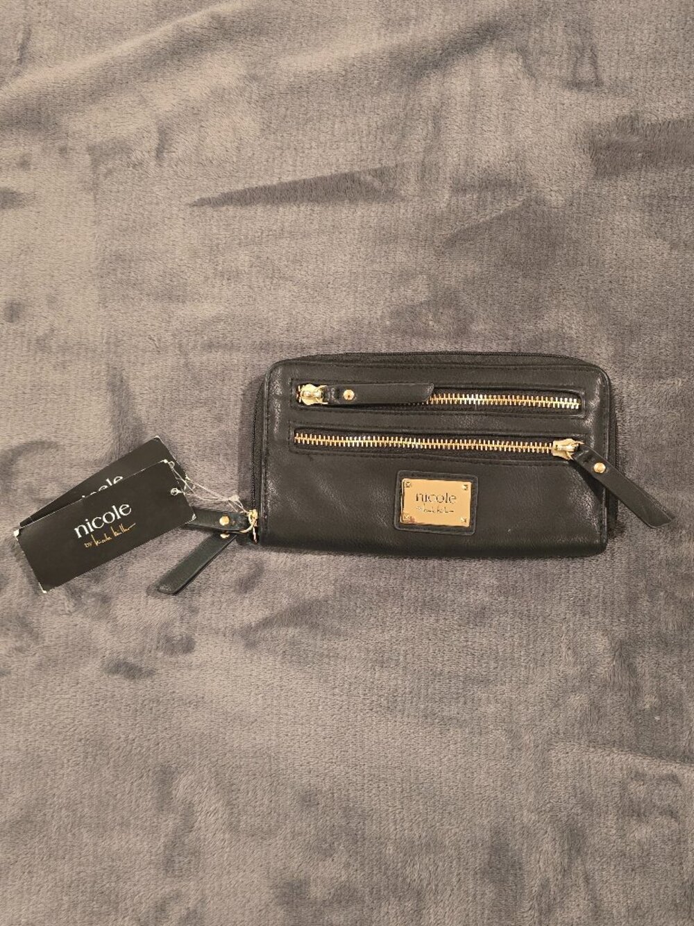 Nicole by Nicole Miller Black Multi-Zip Wallet – NWT